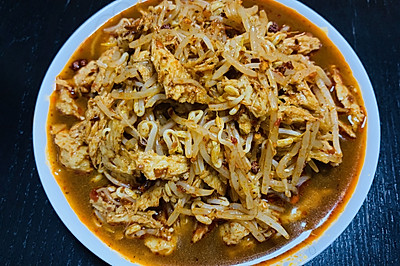 豆芽拌面筋