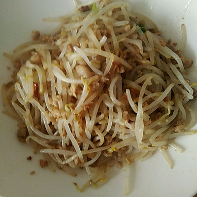 肉沫炒绿豆芽