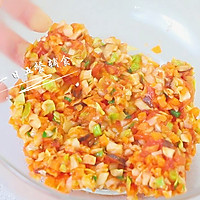 胡萝卜香菇鸡蛋饼 宝宝辅食，鸡蛋+西红柿+包菜的做法图解8