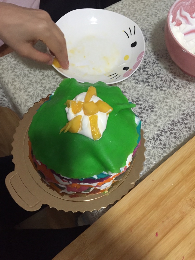 彩虹芒果蛋糕的做法图解8