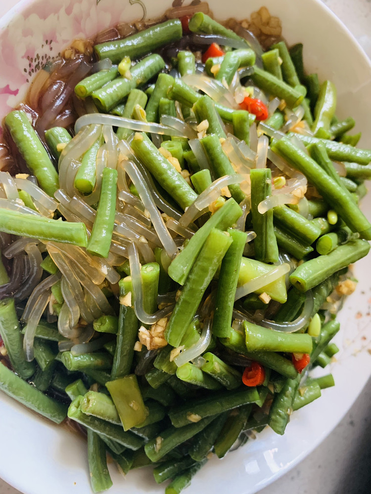 凉拌豆角粉条的做法