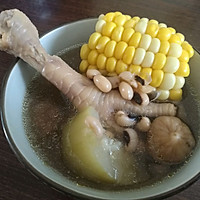 清甜眉豆玉米节瓜鸡脚汤的做法图解7