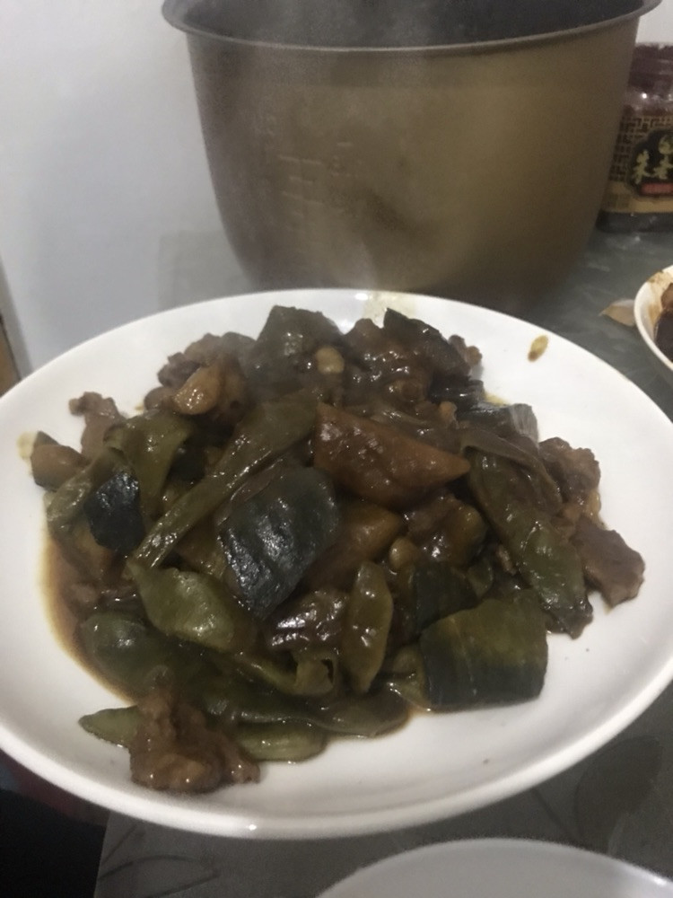 窝瓜豆角炒肉的做法