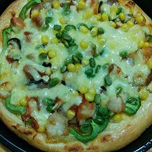 香肠青菜披萨