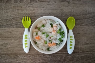 宝宝辅食 - 虾仁豌豆饭