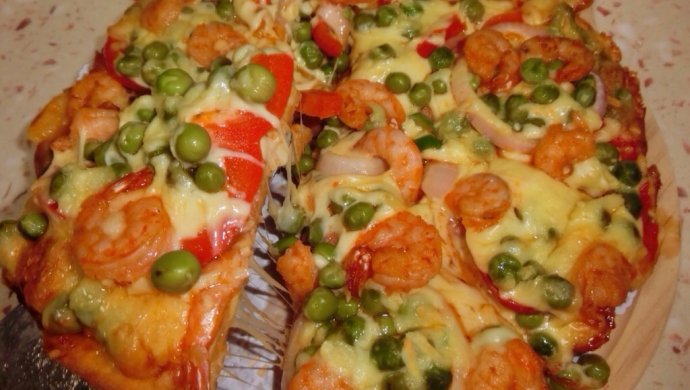 虾仁披萨（现做披萨皮）