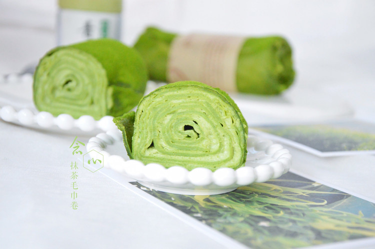 抹茶毛巾卷的做法
