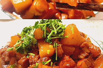 红烧肉炖菜