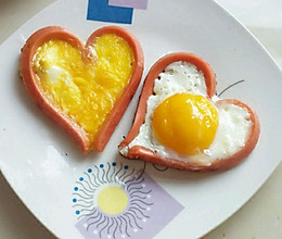 早餐一一爱心煎鸡蛋。的做法