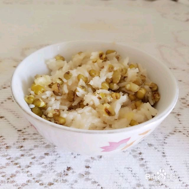 绿豆蒸干饭的做法