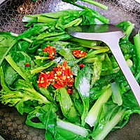 剁辣椒炒白菜苔的做法图解3