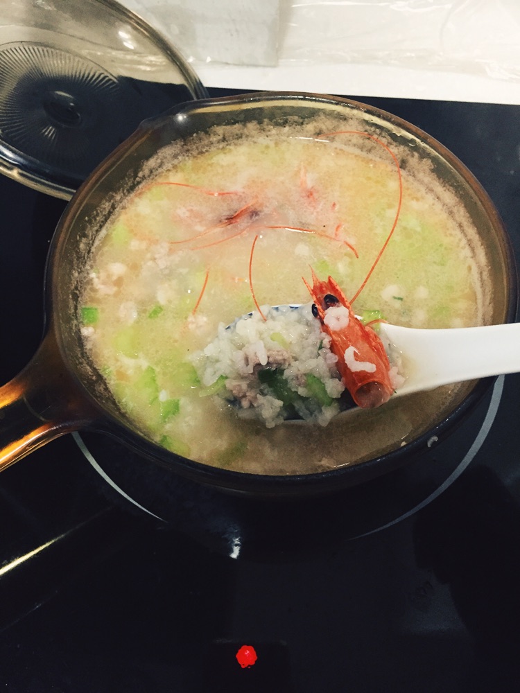 鲜虾芹菜肉末粥的做法图解10