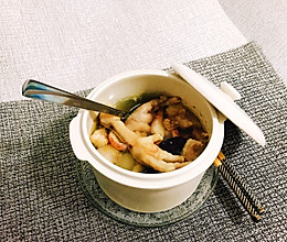 #做道好菜，自我宠爱！# 海底椰响螺鸡爪瘦肉汤的做法