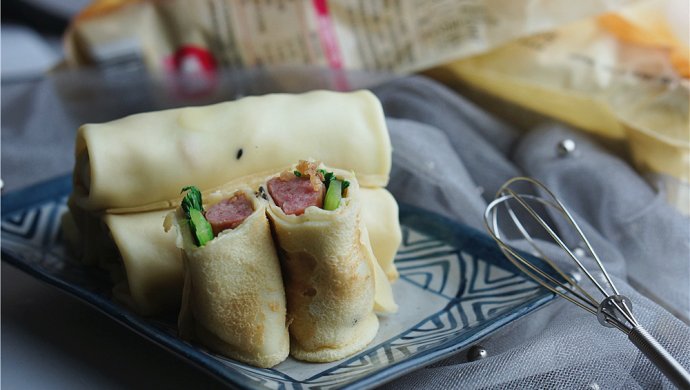 牛肉肠青菜卷饼