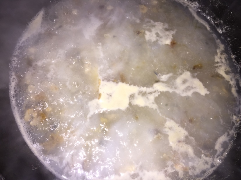 超快手燕麦皮蛋瘦肉粥（低卡饱腹感强）的做法图解2