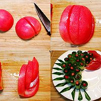 #饕餮美味视觉盛宴#美味和颜值担当～凉拌孔雀黄瓜的做法图解6