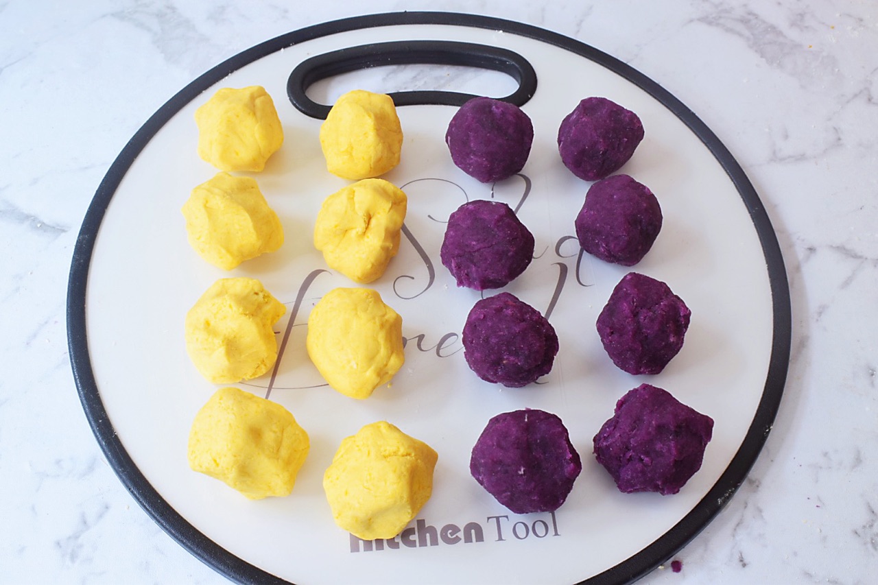 糯米紫薯球的做法_【图解】糯米紫薯球怎么做如何做好吃_糯米紫薯球家常做法大全_陈洁6_豆果美食
