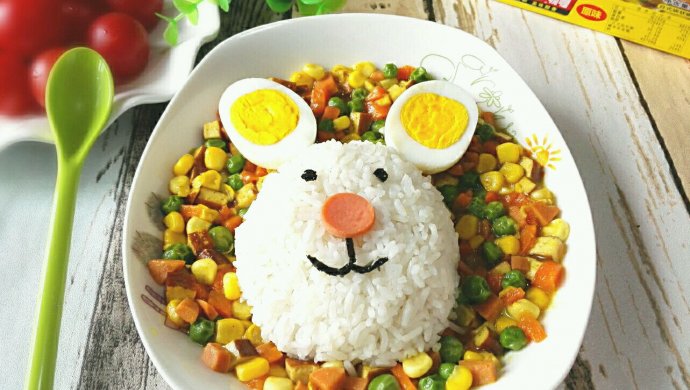 素什锦咖喱兔子饭
