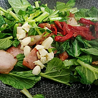蒜辣卤香苔菜肉的做法图解4