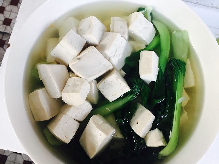 减肥餐—青菜豆腐的做法