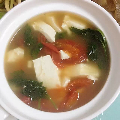 豆腐生菜西红柿汤