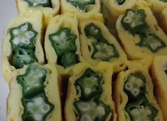 秋葵厚蛋烧