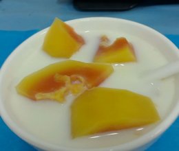 木瓜炖奶的做法