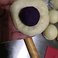 #爱好组-高筋#奶香紫薯蘑菇云面包的做法图解11
