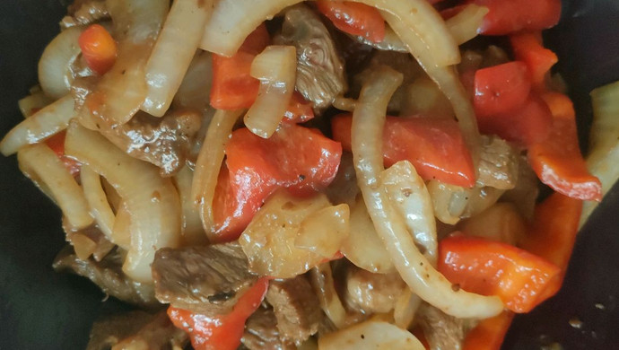 家常黑椒牛肉粒