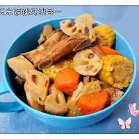 #肉食主义#玉米莲藕炖排骨～的做法图解6