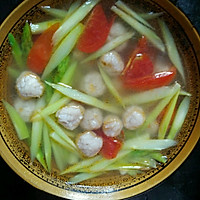 芦笋肉丸子汤的做法图解3