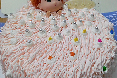 芭比泡泡浴生日蛋糕