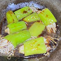 虎皮尖椒金针菇的做法图解5
