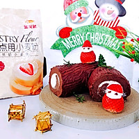 #金龙鱼精英100%烘焙大师赛-爱好组低筋#圣诞树桩蛋糕的做法图解17