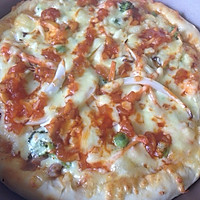 海鲜时蔬披萨（加料、自制酱汁）的做法图解2