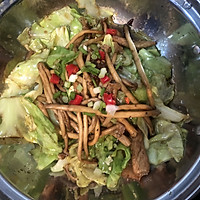 干锅茶树菇包菜的做法图解5