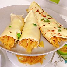 土豆丝卷饼，凉了也好吃