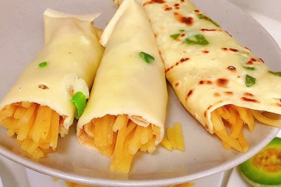 土豆丝卷饼，凉了也好吃