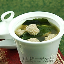 裙带菜汆丸子汤