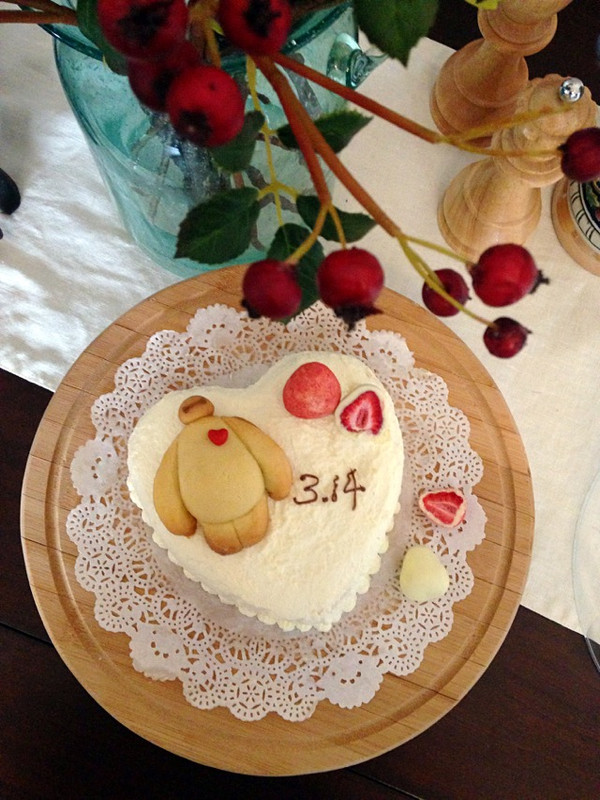 暖暖的大白·白色情人节蛋糕