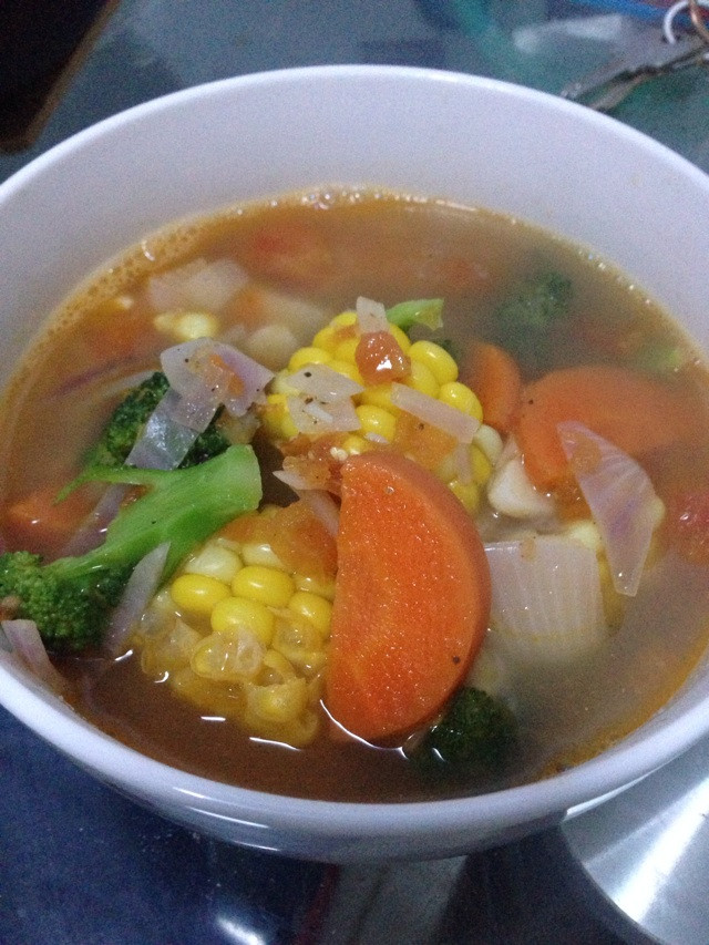超简易大补维生素蔬菜汤的做法