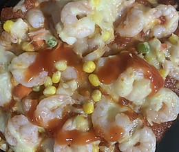 玉米鸡肉虾仁烤披萨的做法