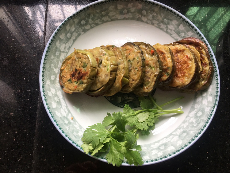 电饼铛茄饼的做法