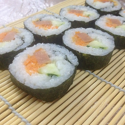 自制简易寿司卷便当 新手易上手 超简单食材