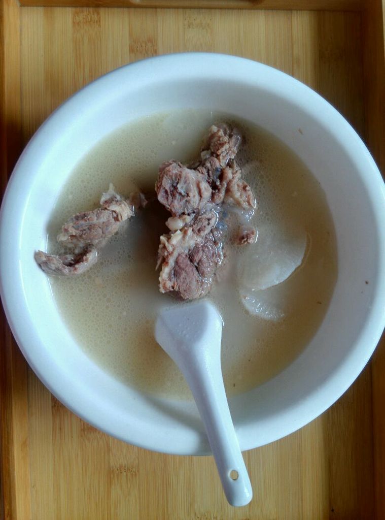 Pork ribs soup with white radish