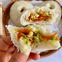 胡萝卜西葫芦鸡蛋菜包子的做法图解14