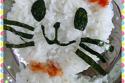 卡通饭 小猫咪