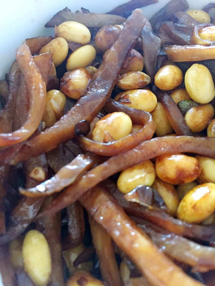 黄豆炒咸菜的做法