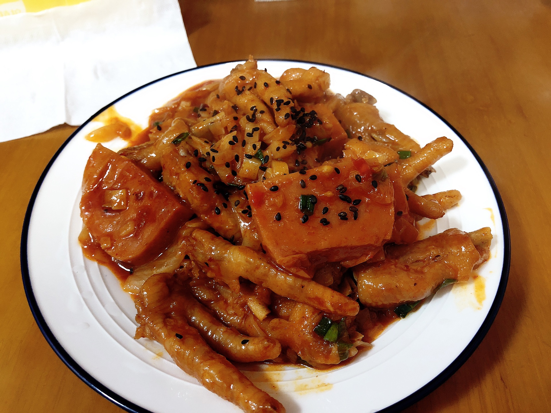 Korean spicy chicken feet
