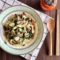 吃点素：奶白菜炒平菇的做法图解7